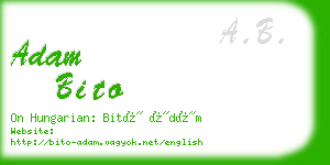 adam bito business card
